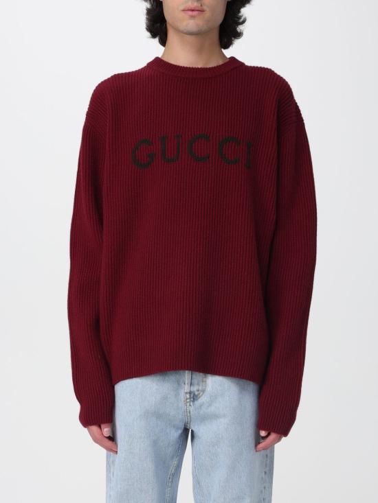 25FW 구찌 울 캐시미어 립 니트 스웨터 833499XKEYJ 6005 Red