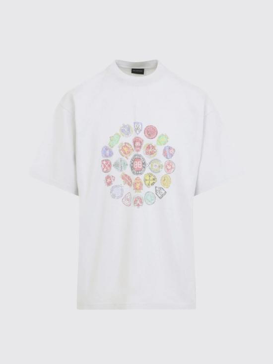 25FW 발렌시아가 반팔 티셔츠 764235TTVH4 9012 White