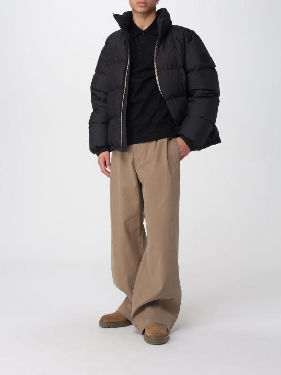 25FW 버버리 체크 테이프 스노우든 푸퍼 자켓 8110196 Black - BURBERRY