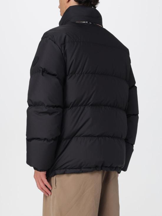 25FW 버버리 체크 테이프 스노우든 푸퍼 자켓 8110196 Black - BURBERRY