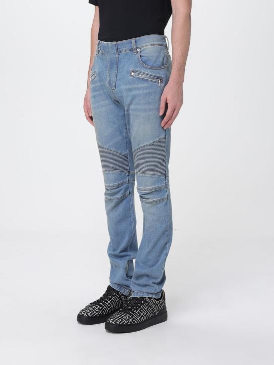 25FW 발망 데님 팬츠 FH1MG115DF81 6AW Blue - BALMAIN