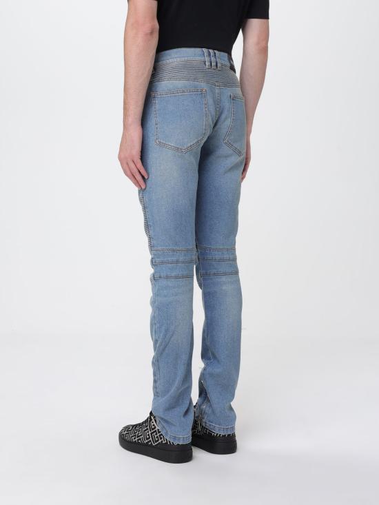 25FW 발망 데님 팬츠 FH1MG115DF81 6AW Blue - BALMAIN