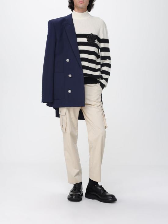 25FW 발망 스트레이트 팬츠 FH1PM095CG15 0AS Beige - BALMAIN