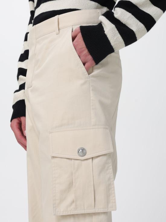 25FW 발망 스트레이트 팬츠 FH1PM095CG15 0AS Beige - BALMAIN