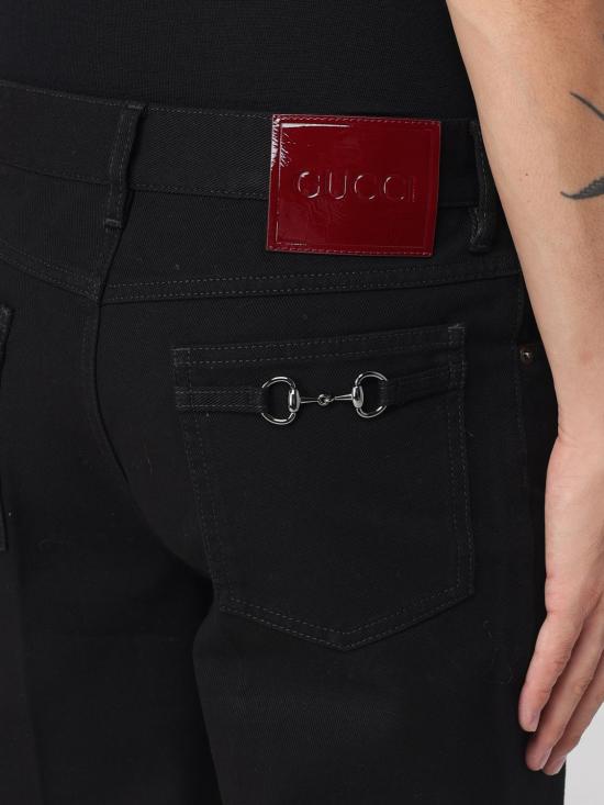 25FW 구찌 크롭트 슬림 데님 팬츠 835215XDDCD 1043 Black - GUCCI