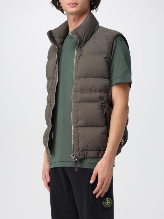 25FW 스톤 아일랜드 심리스 터널 나일론 다운-TC 다운 베스트 G100007S0028 V0054 Green - STONE ISLAND