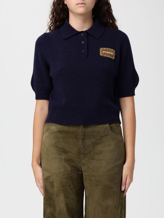 25FW 마르니 폴로 티셔츠 POMD0035E0 UFX325 00B80 Blue