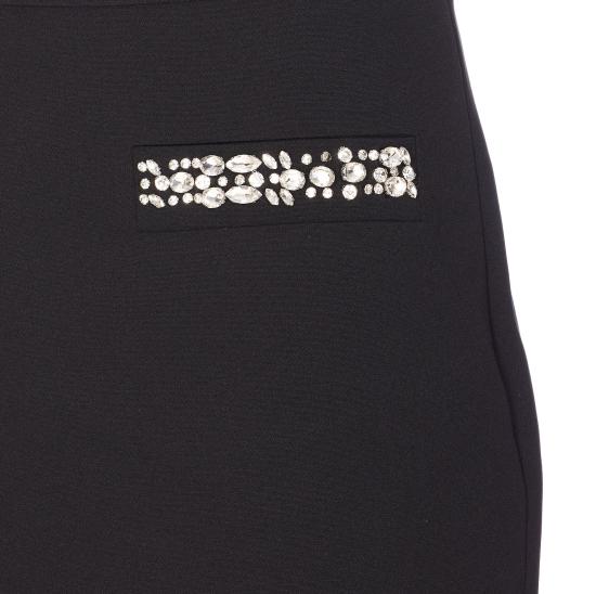 25FW 리우조 미디 스커트 CF5359T2527 22222 Black - LIU JO