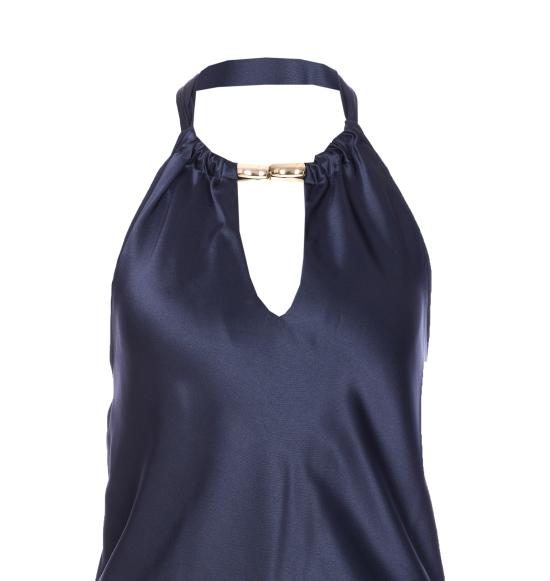 25FW 핑코 미디 원피스 105632 A2RAG41 Blue - PINKO