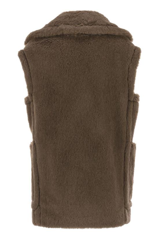 25FW 막스마라 테디 알파카 울 더블브레스트 베스트  2521276253600 004 BROWN - MAX MARA