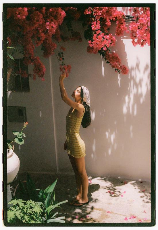  Ciao Ciao Vacation 숏 원피스 Ciao Ciao 베케이션 레몬 스트라이퍼 미니 드레스 - OTHER BRANDS