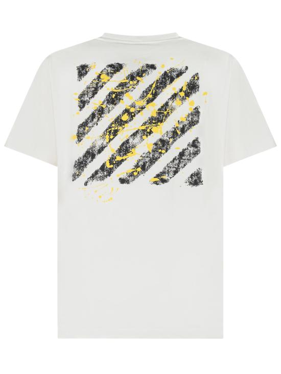 25FW [키즈] 오프화이트 티셔츠 OBAA002F25JER00A 0118 WHITE YELLOW - OFF WHITE