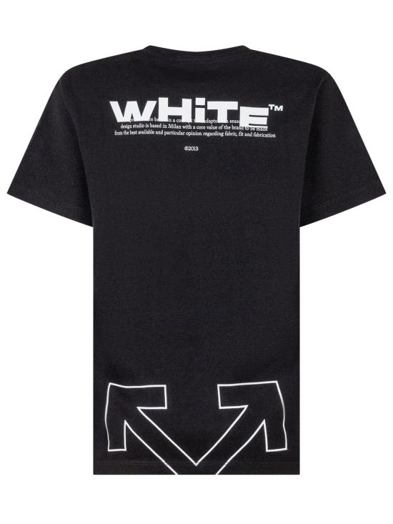 25FW [키즈] 오프화이트 티셔츠 OBAA002F25JER002 1001 BLACK WHITE - OFF WHITE
