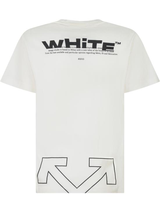 25FW [키즈] 오프화이트 티셔츠 OBAA002F25JER002 0110 WHITE BLACK - OFF WHITE