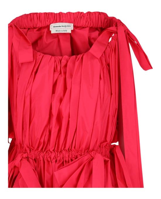  알렉산더 맥퀸 미디 원피스 696896 QEACX 5083 00170 40 Red - ALEXANDER MCQUEEN