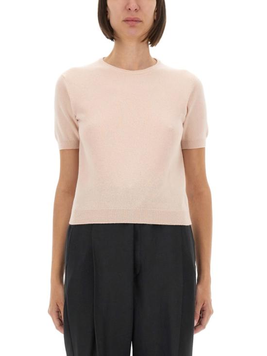 25FW 마르지엘라 크루넥 반팔 니트 S51HL0022 M13144216 Neutrals