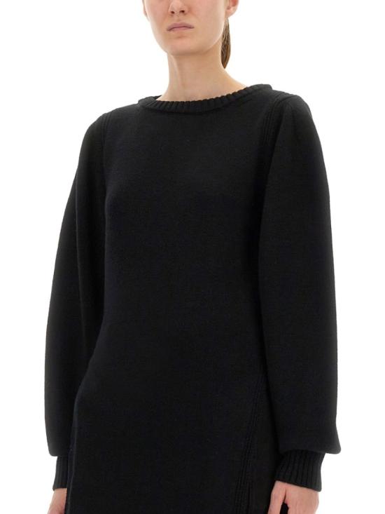 25FW 르메르 슬릿 스웨터 TO1421 LK1043BK999 Black - LEMAIRE