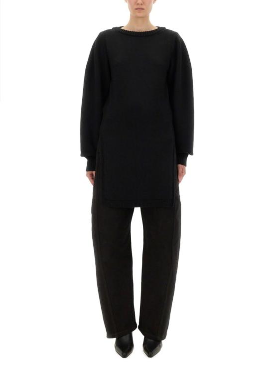 25FW 르메르 슬릿 스웨터 TO1421 LK1043BK999 Black