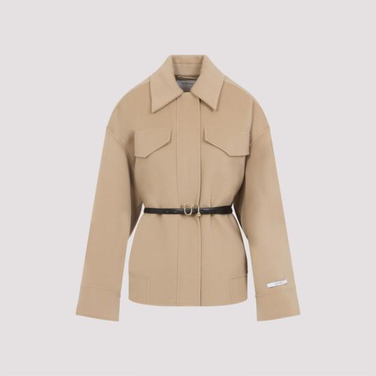 25FW 스포트막스 CANTORE 칸토레 벨티드 울 자켓 2522086031600 80747 Neutrals - SPORTMAX