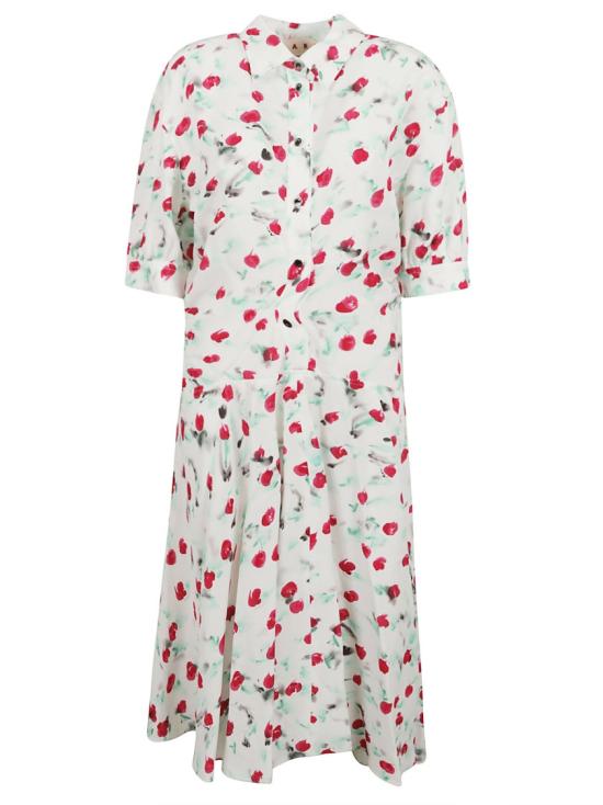  마르니 미디 원피스 ABMA1164A0UTVA12REW01 White