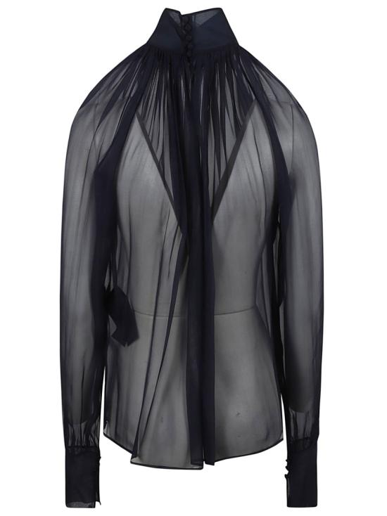  생로랑 블라우스 810153Y065W4900 Grey - SAINT LAURENT