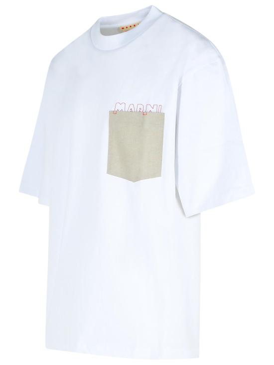 25FW 마르니 폴로 티셔츠 HUMU0352QS UTC40600W01 White - MARNI