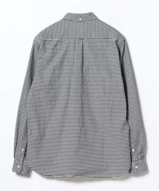  빔스 긴팔 셔츠 플러스 B.D. 깅엄 체크 옥스포드 - BEAMS