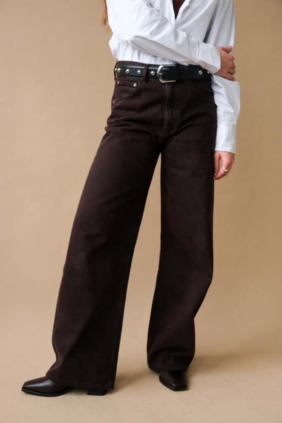  에이골디 데님 팬츠 아골드 로우 커브 진 슬로 베리