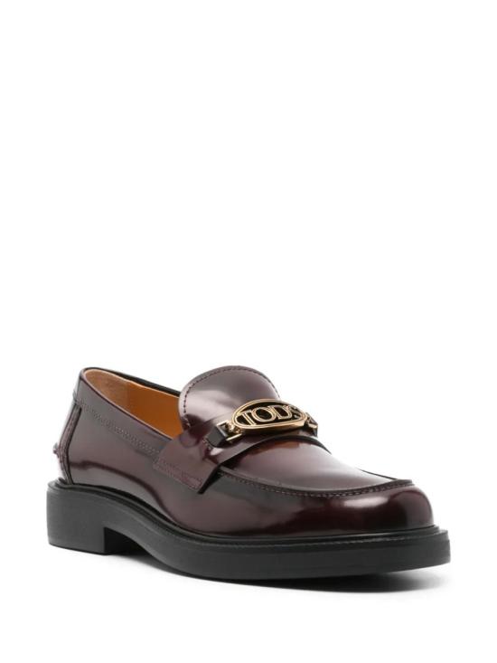 25FW 토즈 메탈 로고 페니 로퍼 XXW20L0IM70SHAR810 Black - TODS