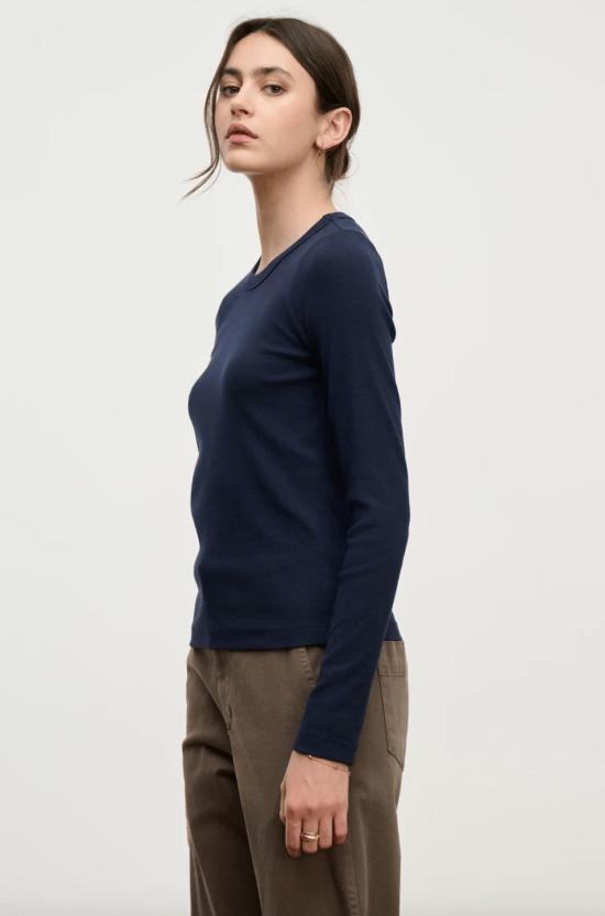  벨벳 바이 그레이엄 앤 스펜서 긴팔 티셔츠 벨벳 바이 그레이엄 & 스펜서 로타 롱/S 탑 블랙 - VELVET BY GRAHAM & SPENCER