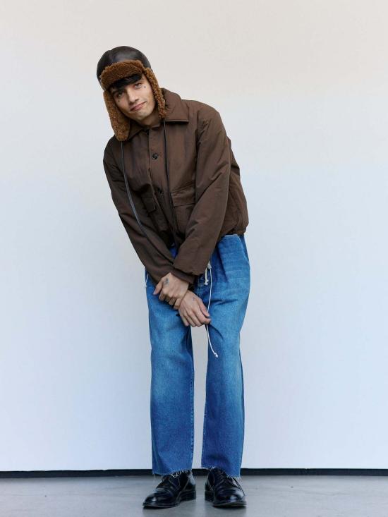  카미엘 포트젠스 자켓 카미엘 포르트겐스 브라운 나일론 퍼프 심플 재킷 - CAMIEL FORTGENS