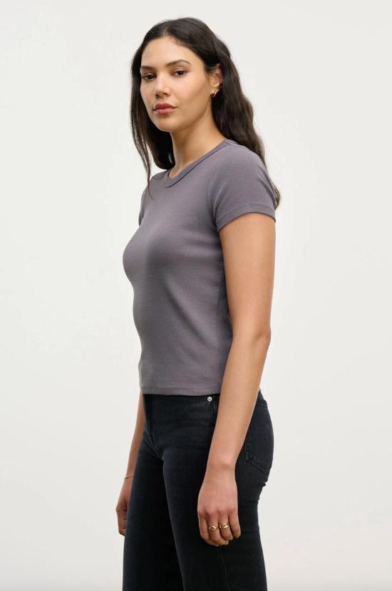  벨벳 바이 그레이엄 앤 스펜서 반팔 티셔츠 벨벳 바이 그레이엄 & 스펜서 에디 크루넥 티셔츠 - VELVET BY GRAHAM & SPENCER