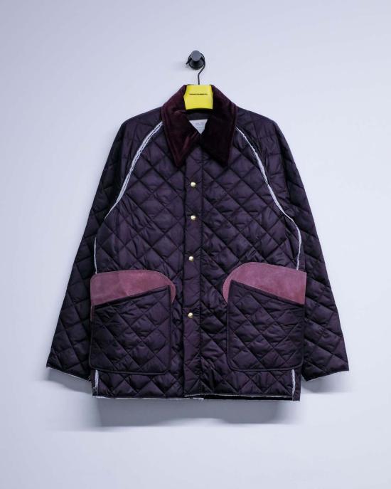  카미엘 포트젠스 봄버 자켓 카미엘 포르겐스 퍼플 나일론 퀼팅 헌팅 재킷 - CAMIEL FORTGENS