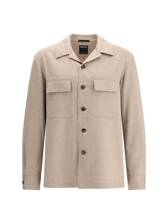 25FW 에르메네질도제냐 긴팔 셔츠 UGV46A2SOT6B 014 BEIGE