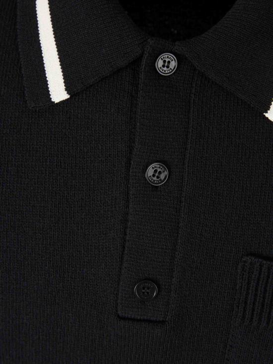 25FW 발망 스웨터 FH0GB046KJ18 EEREER NOIR NATUREL Black - BALMAIN