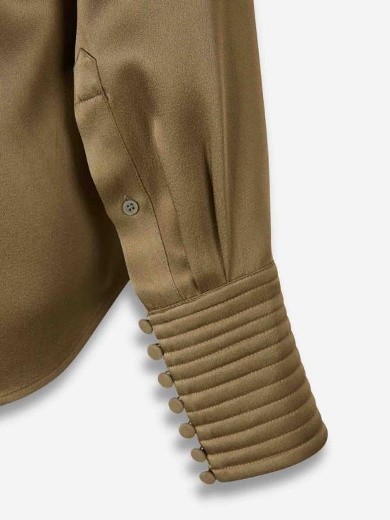 25FW 드리스 반 노튼 블라우스 252 010776 2070 606KHAKI GREEN - DRIES VAN NOTEN