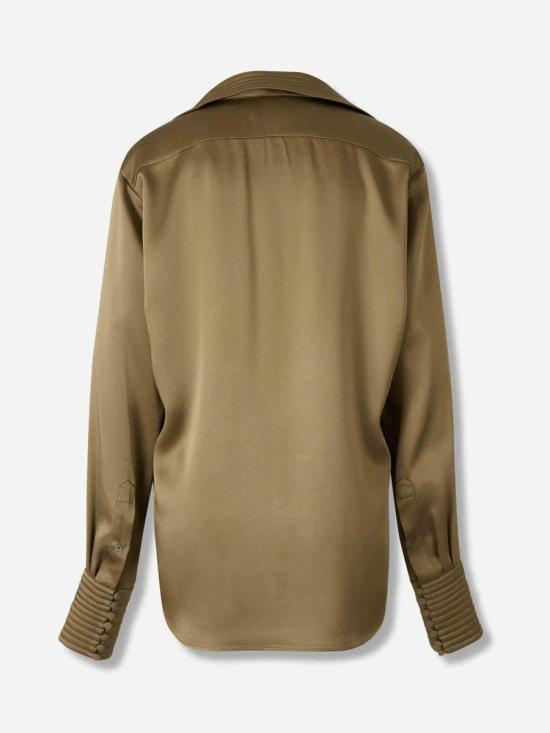 25FW 드리스 반 노튼 블라우스 252 010776 2070 606KHAKI GREEN - DRIES VAN NOTEN