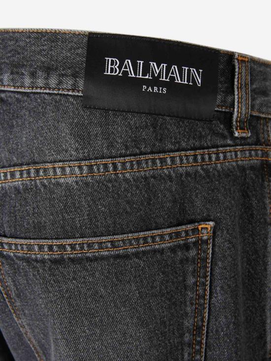 25FW 발망 데님 팬츠 FH0MI100DF98 9CO9CO GRIS DENIM ANTRACITE GREY - BALMAIN