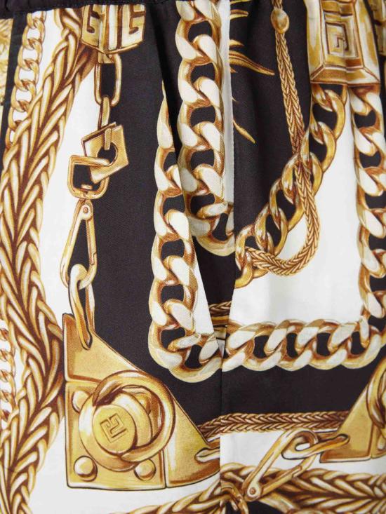 25FW 발망 숏팬츠 FH1PA145VI41 EDCNOIR BLANC OR GOLD - BALMAIN