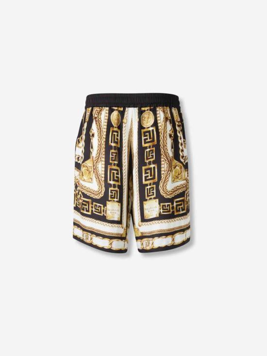 25FW 발망 숏팬츠 FH1PA145VI41 EDCNOIR BLANC OR GOLD - BALMAIN