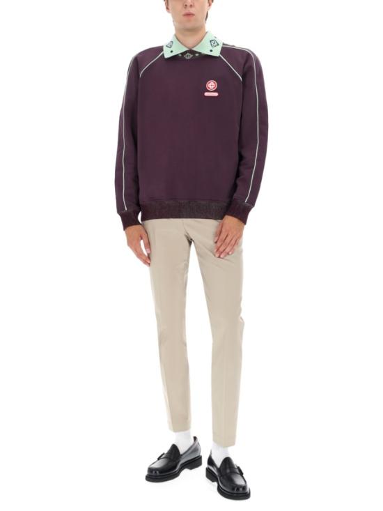 25FW 카사블랑카 탑 M AW25 JTP 436 01AUBERGINE Black - CASABLANCA