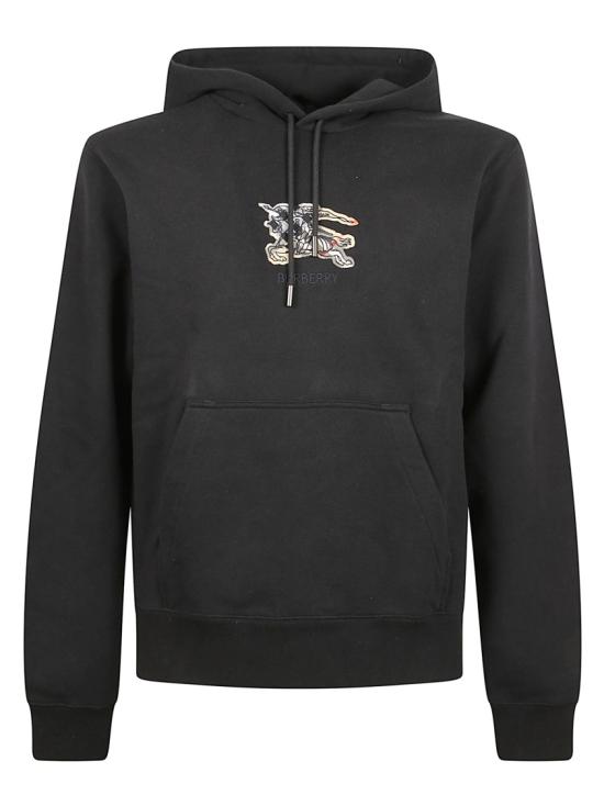 25FW 버버리 EKD 체크 코튼 후드 티셔츠 8116060 A1189 Black