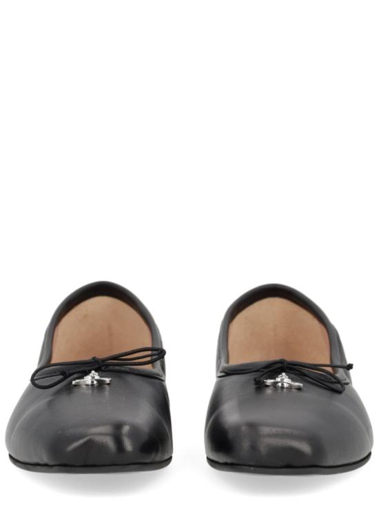 25FW 비비안웨스트우드 보우 디테일 발레리나 7201000HW L00AGN402 Black - VIVIENNE WESTWOOD