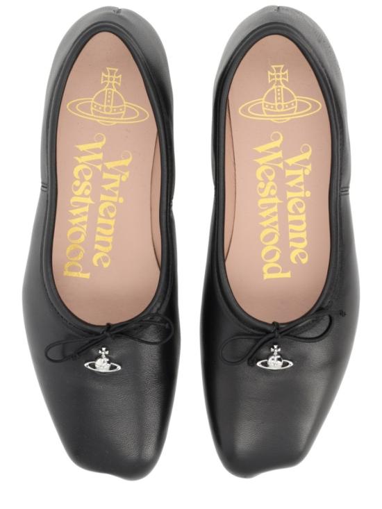 25FW 비비안웨스트우드 보우 디테일 발레리나 7201000HW L00AGN402 Black - VIVIENNE WESTWOOD
