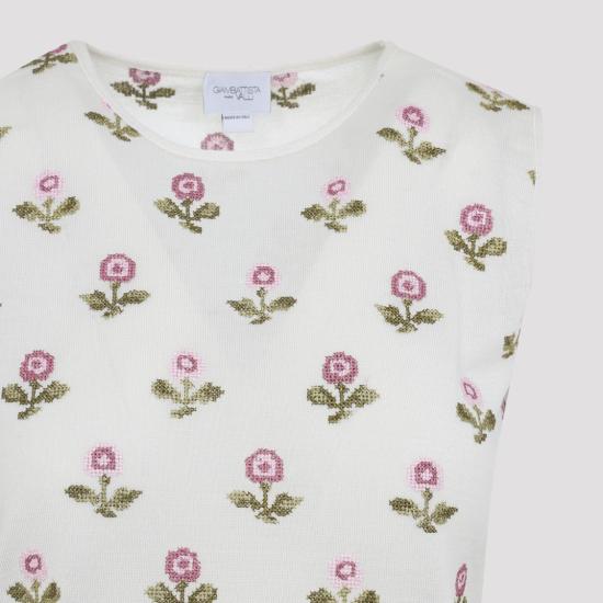 25FW 지암바티스타 발리 민소매 티셔츠 25FWSVCM022B 03CAS White - GIAMBATTISTA VALLI