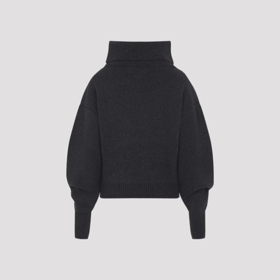 25FW 자크뮈스 터틀넥 SWW00624AK00278 Black - JACQUEMUS