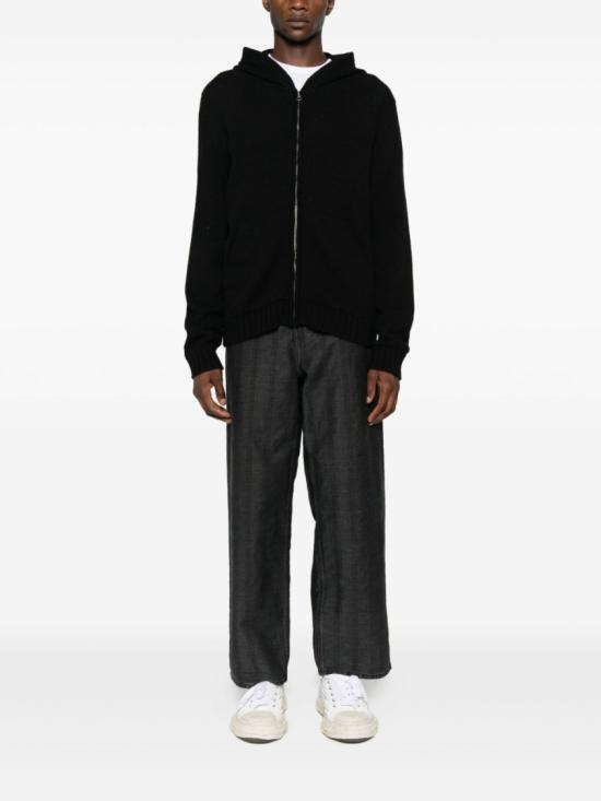 25FW 팜앤젤스 후드 티셔츠 PMHU023F25KNI001 Black - PALM ANGELS