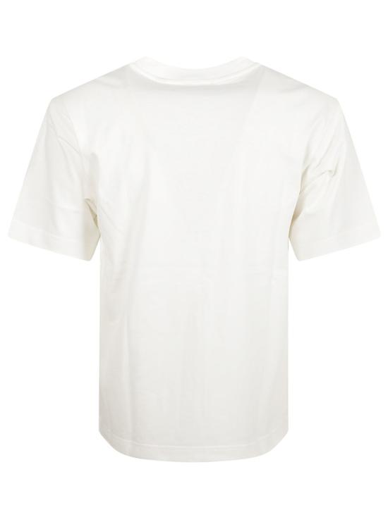 25FW 버버리 고딕 로고 코튼 티셔츠 8116063 B7078 White - BURBERRY