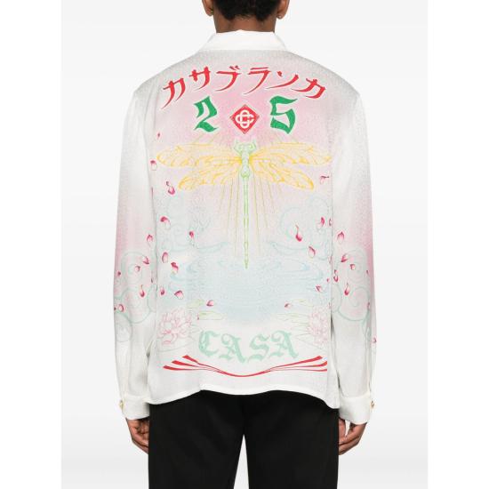 25FW 카사블랑카 긴팔 셔츠 SH 006 05 LOFLO WHITE PINK - CASABLANCA