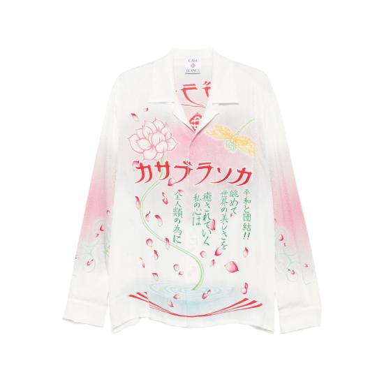 25FW 카사블랑카 긴팔 셔츠 SH 006 05 LOFLO WHITE PINK